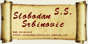 Slobodan Srbinović vizit kartica